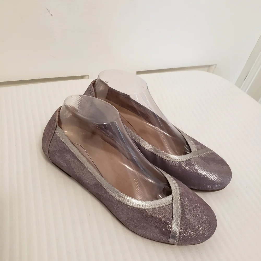 Vionic Caroll Purple & Silver Ballet Style Flats size 7.5, comfy
